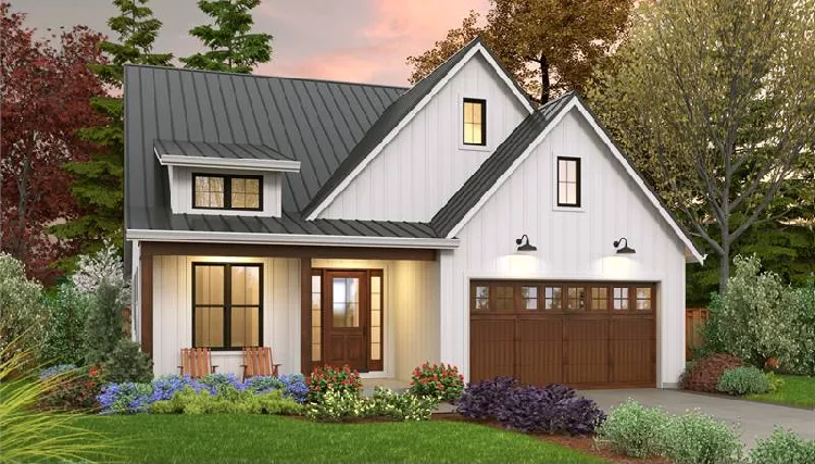 image of affordable modern farmhouse plan 8765