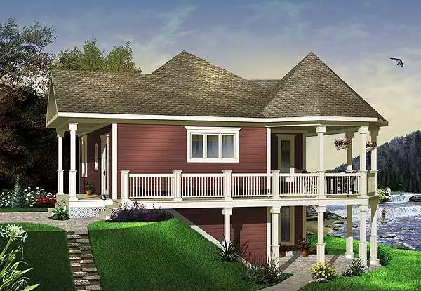 image of beach house plan 1199