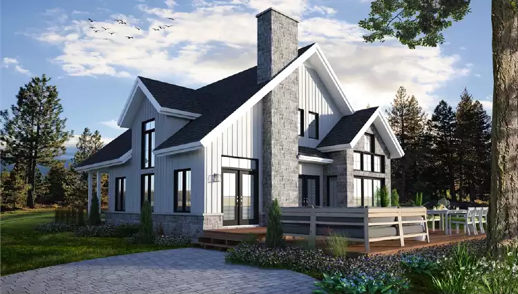 image of 2 story craftsman house plan 7378