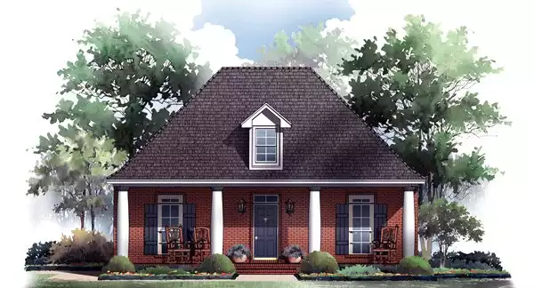 image of colonial house plan 5873