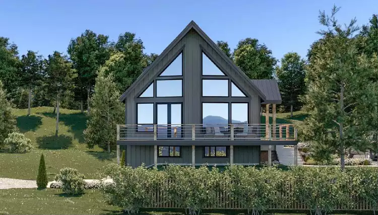 image of a-frame house plan 7414