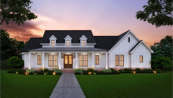 Charming Ranch Farmhouse with Wraparound Front Porch