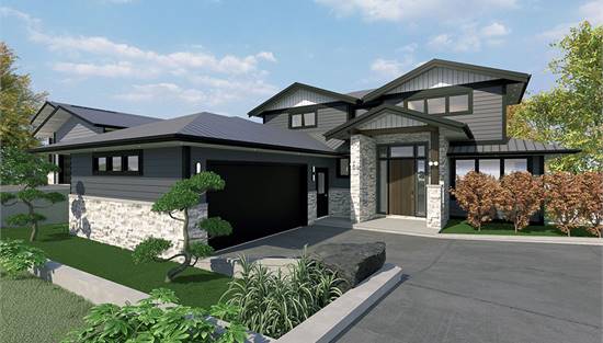 Contemporary Design with Attached Garage